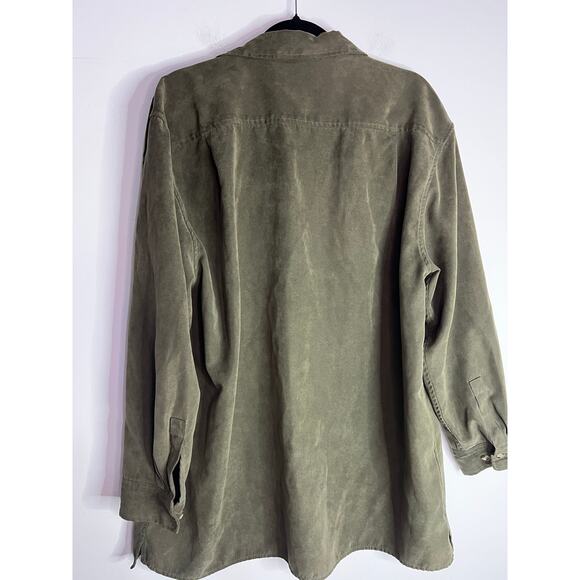 Men’s Orvis Polyester Button Down in Dark Green Size Large - Picture 4 of 4
